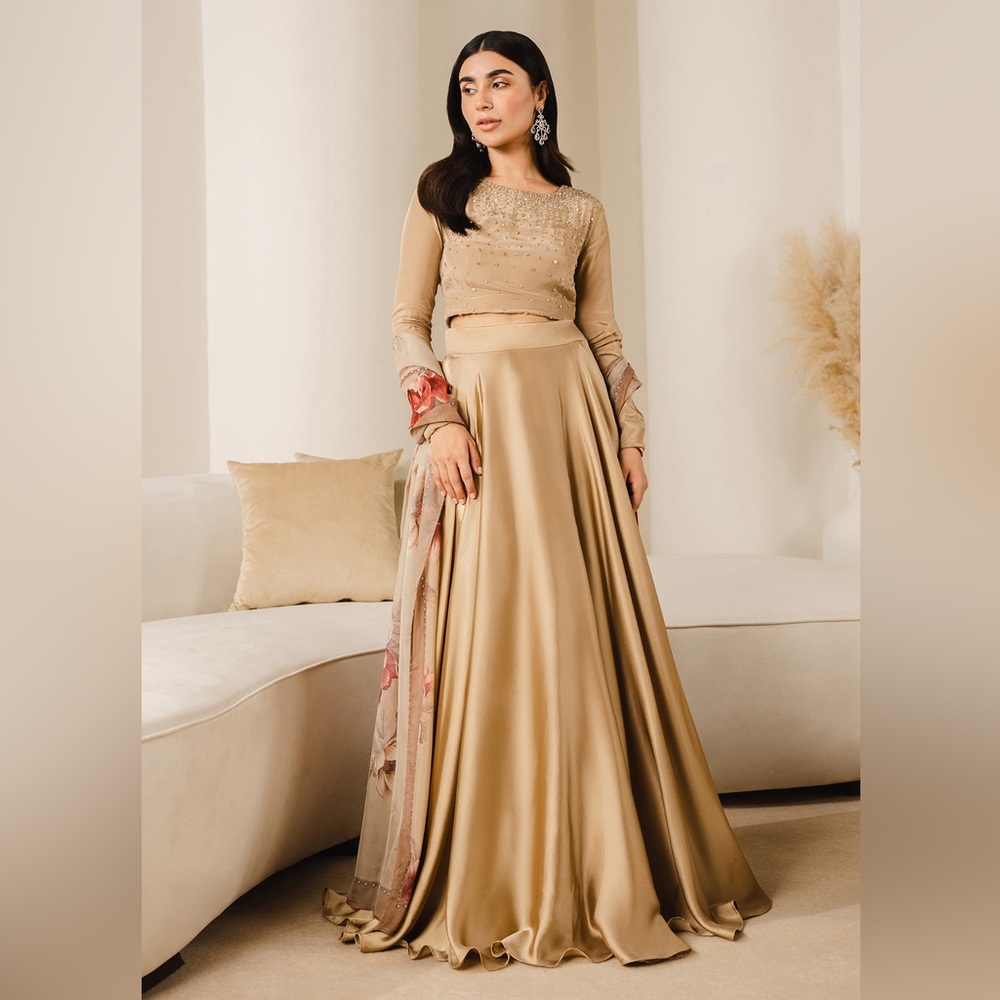 Lulusar Gurlik lehnga skirt with crop top and dupatta